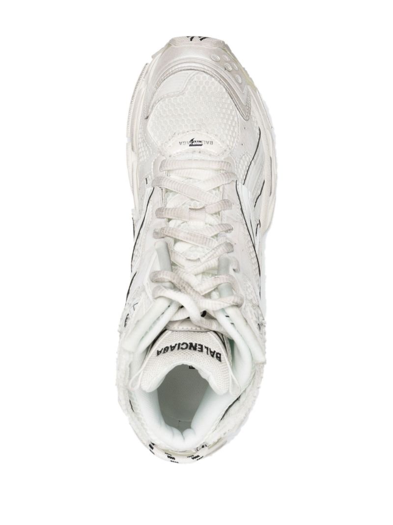 White Runner High-top Sneakers