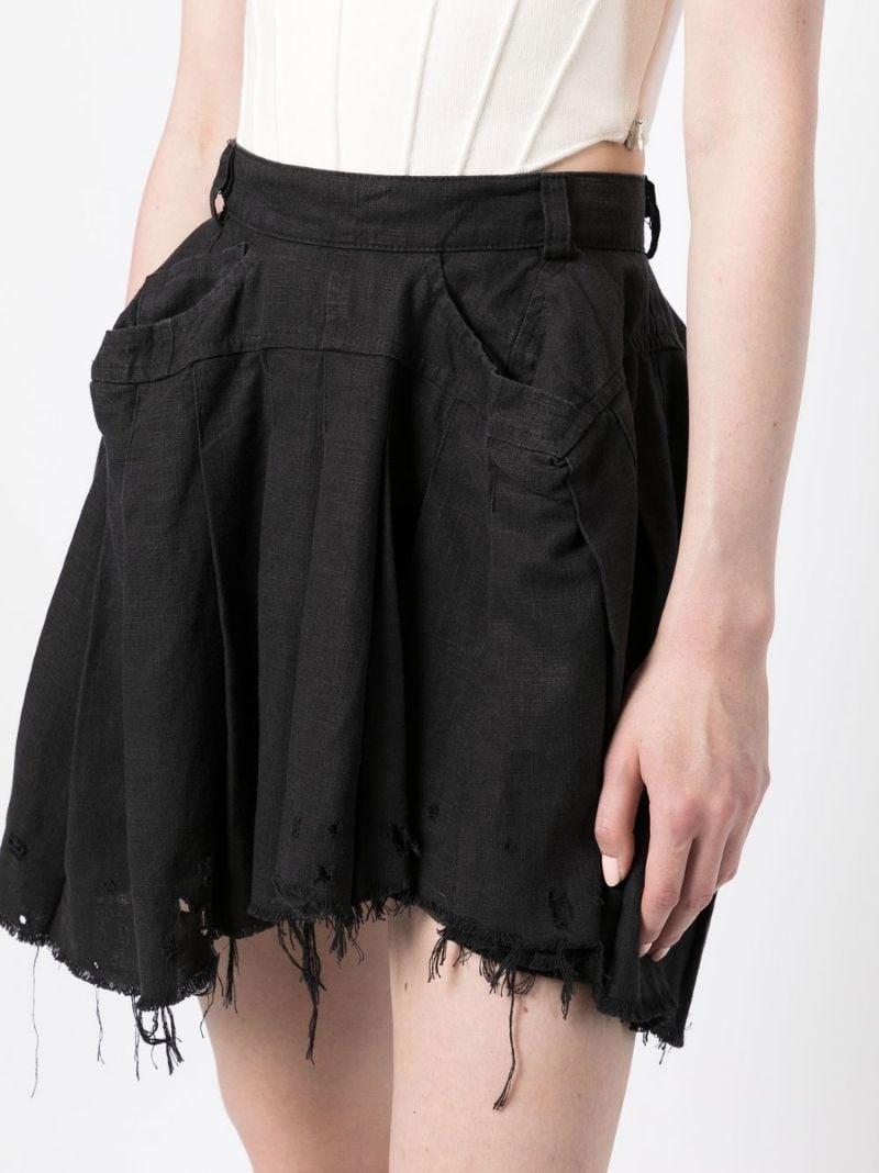 Black Distressed Effect Skirt