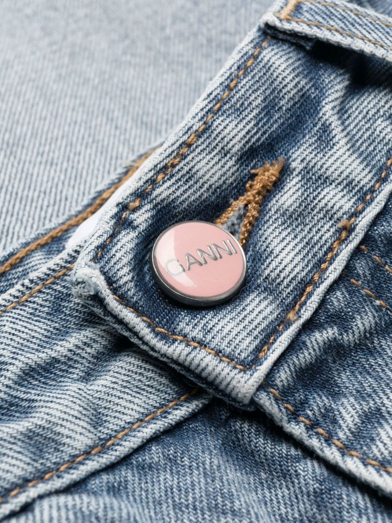 Blue Stary Curved-leg Jeans