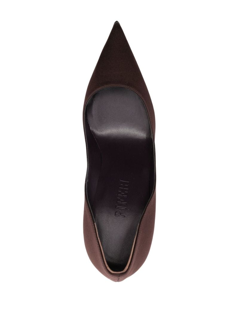 Brown 100 Satin Pumps