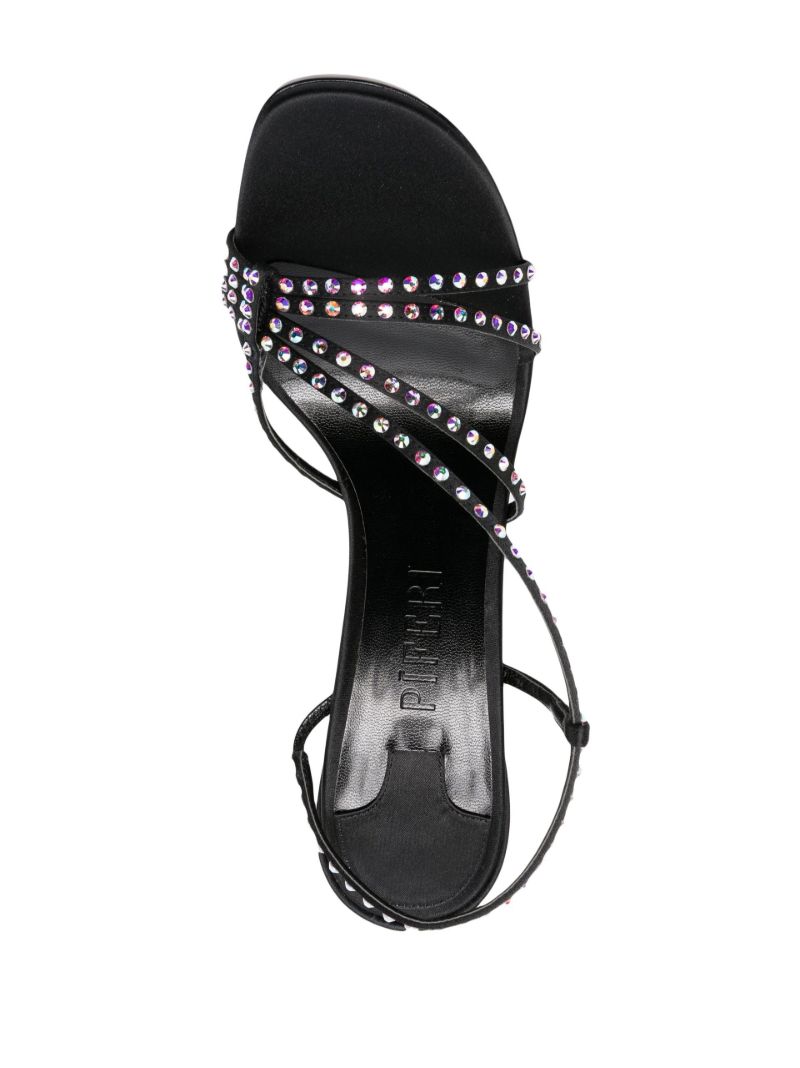 Black 120 Rhinestone Slingback Sandals