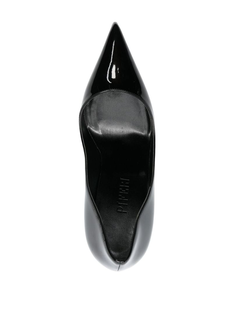 Black Avangarda 100 Faux Leather Pumps