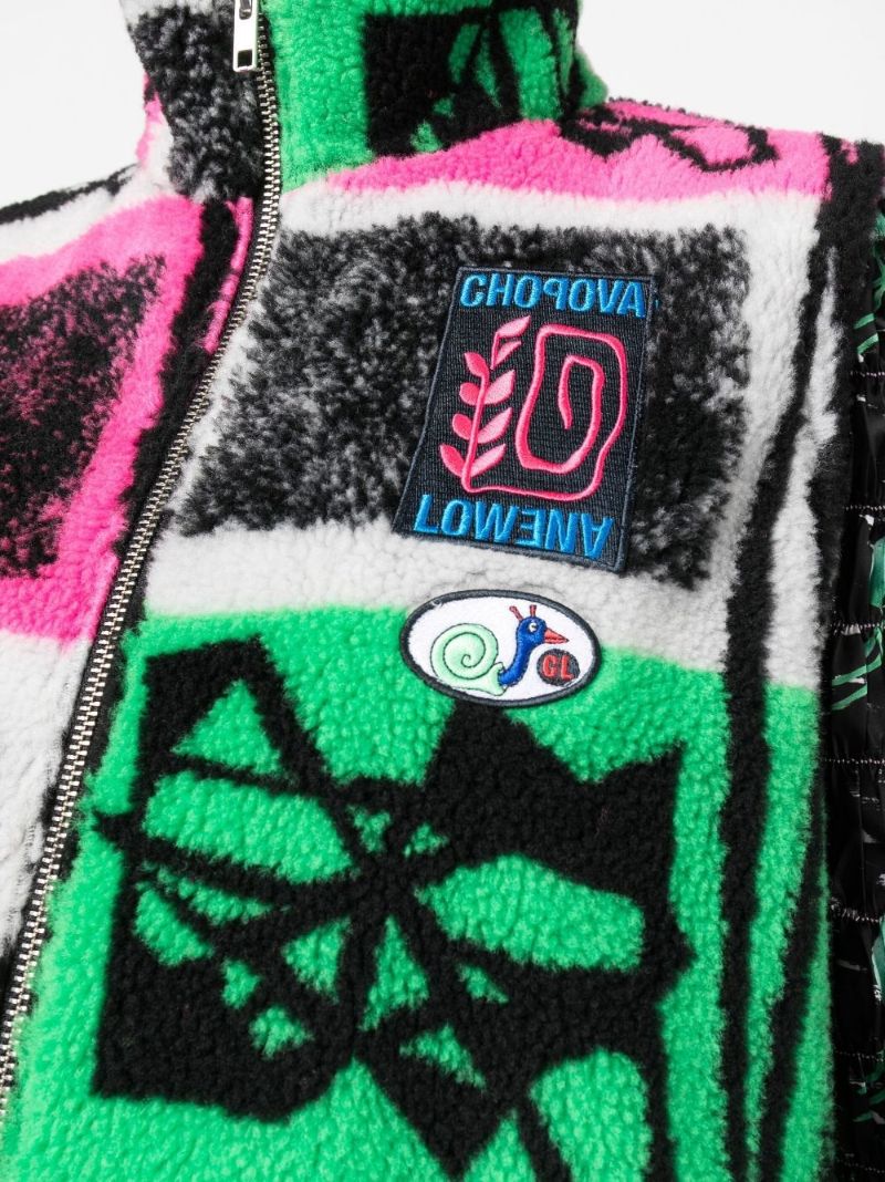 Green, Pink and White Niagara Fleece Jacket
