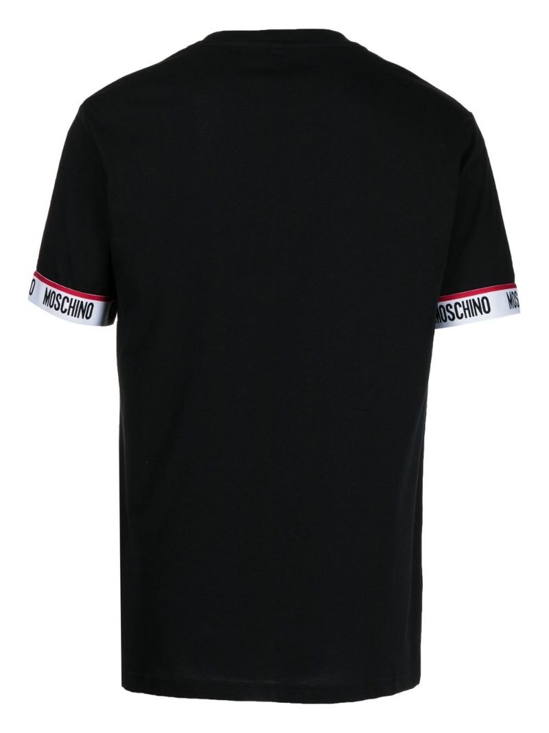 Black Logo Tape Cotton T-shirt