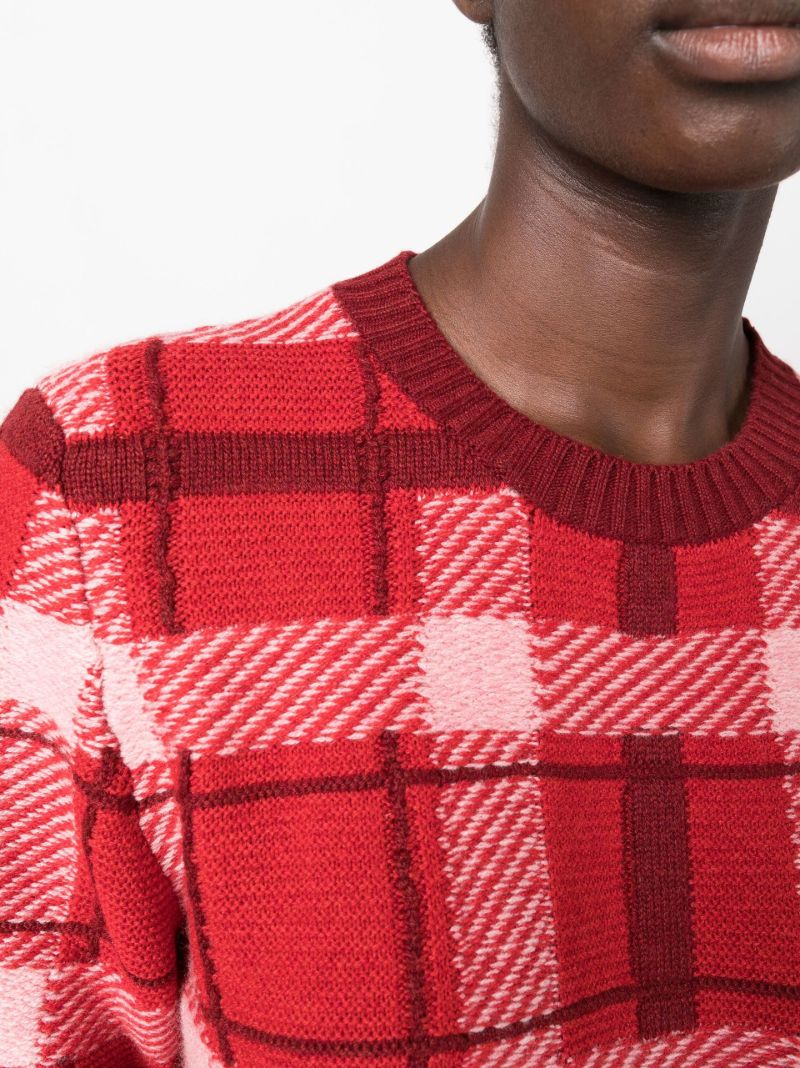 Red Tartan Cashmere Sweater