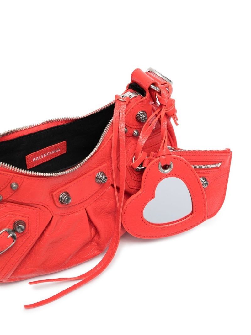 Red Le Cagole Xs Leather Shoulder Bag