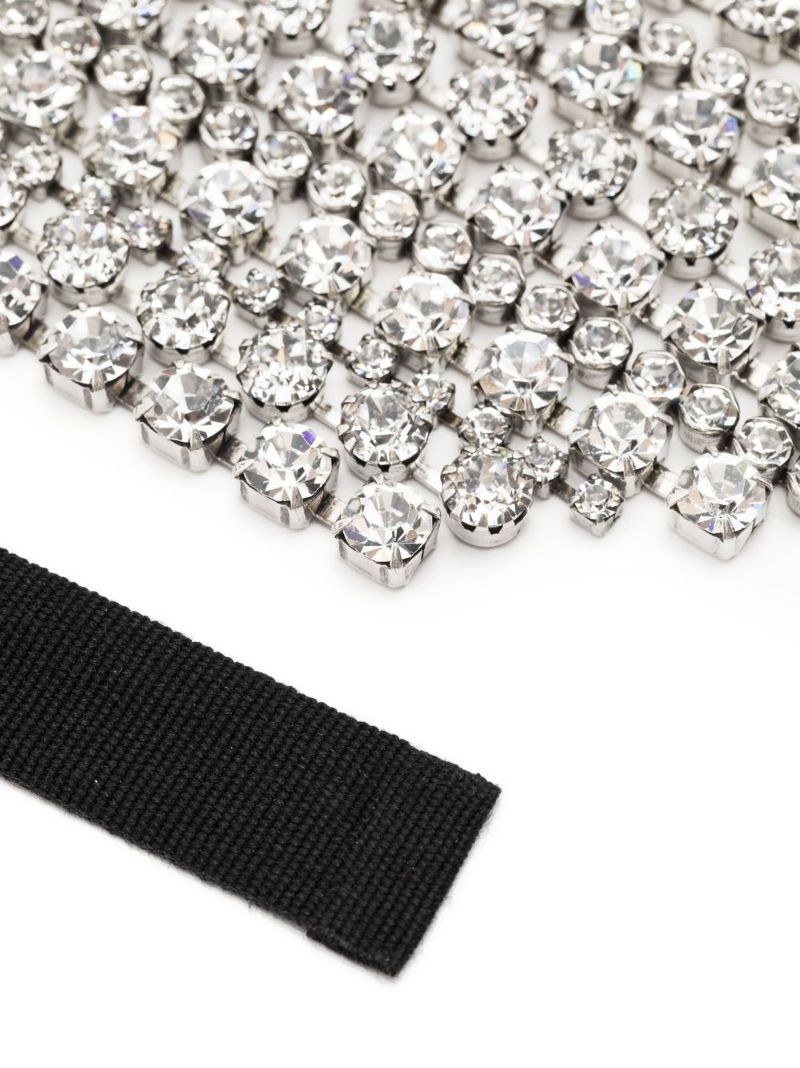 Silver Midnight Dancing Crystal Choker Necklace