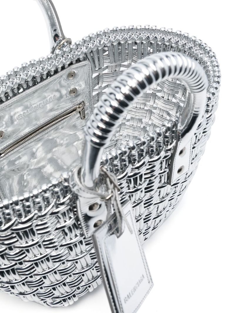 Silver Bistro Basket Tote Bag