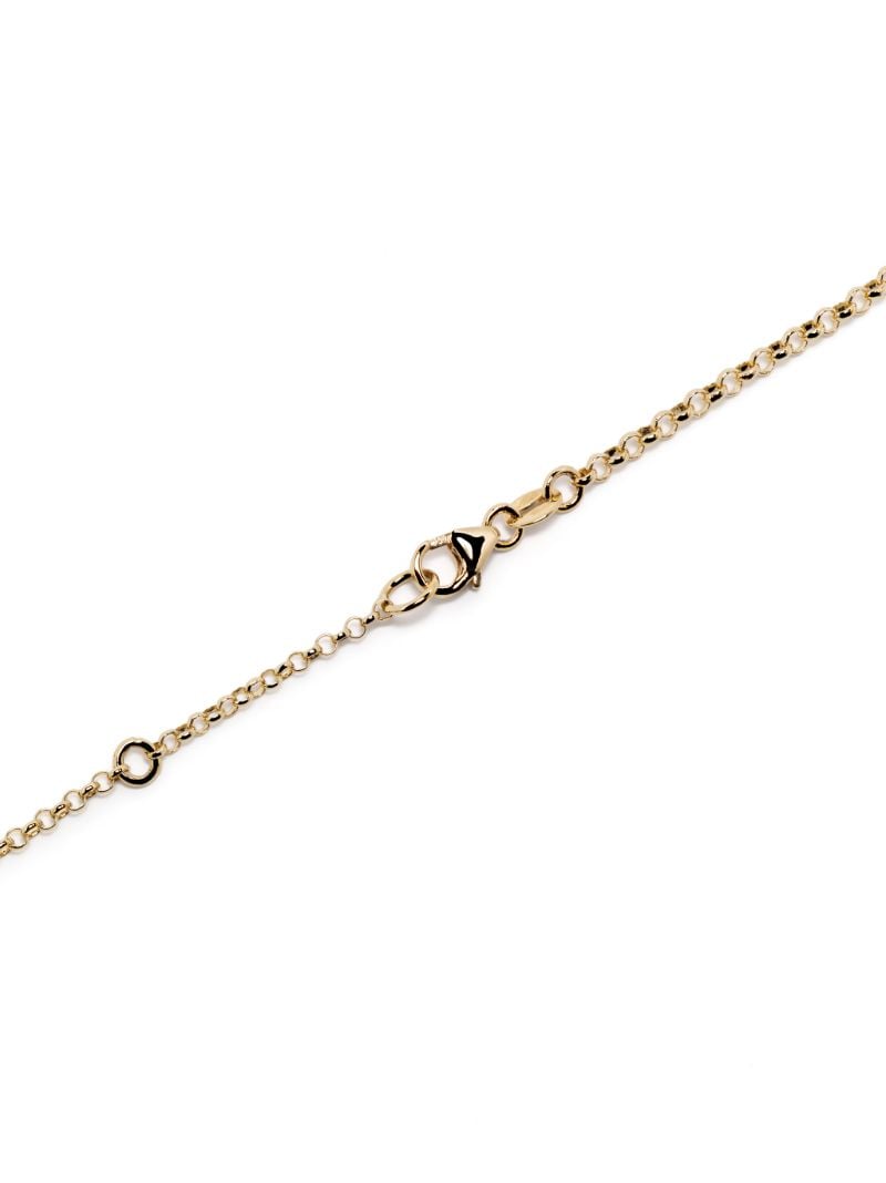 18k Yellow Gold True Love Small Mixed Belcher Extension Chain Garnet Necklace