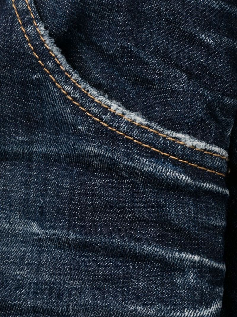 Blue Straight Leg Jeans