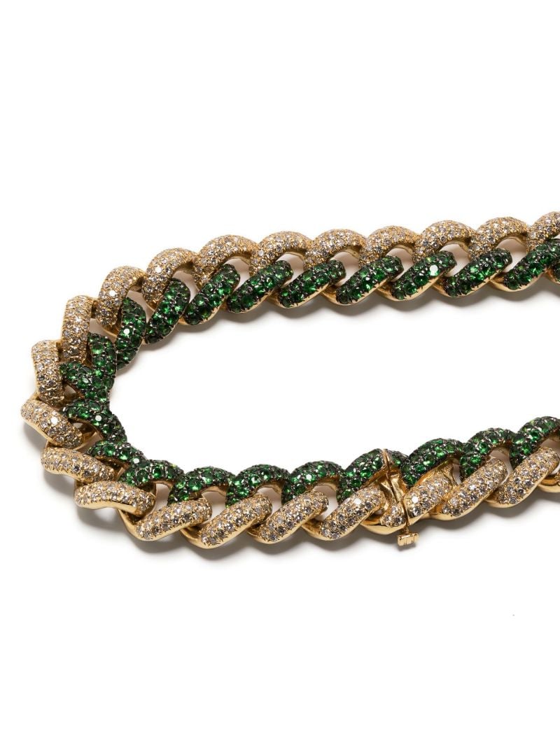 18k Yellow Gold Garnet and Diamond Essential Bracelet