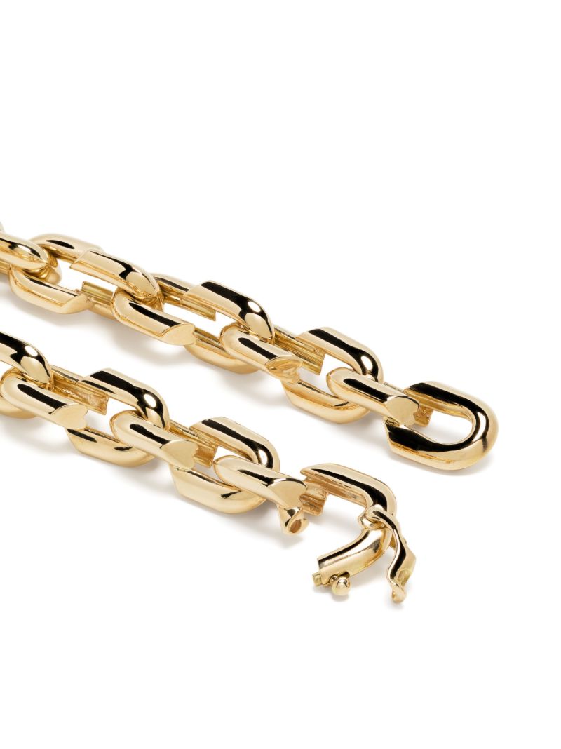 18k Yellow Gold Strong Heart Small Chain Bracelet