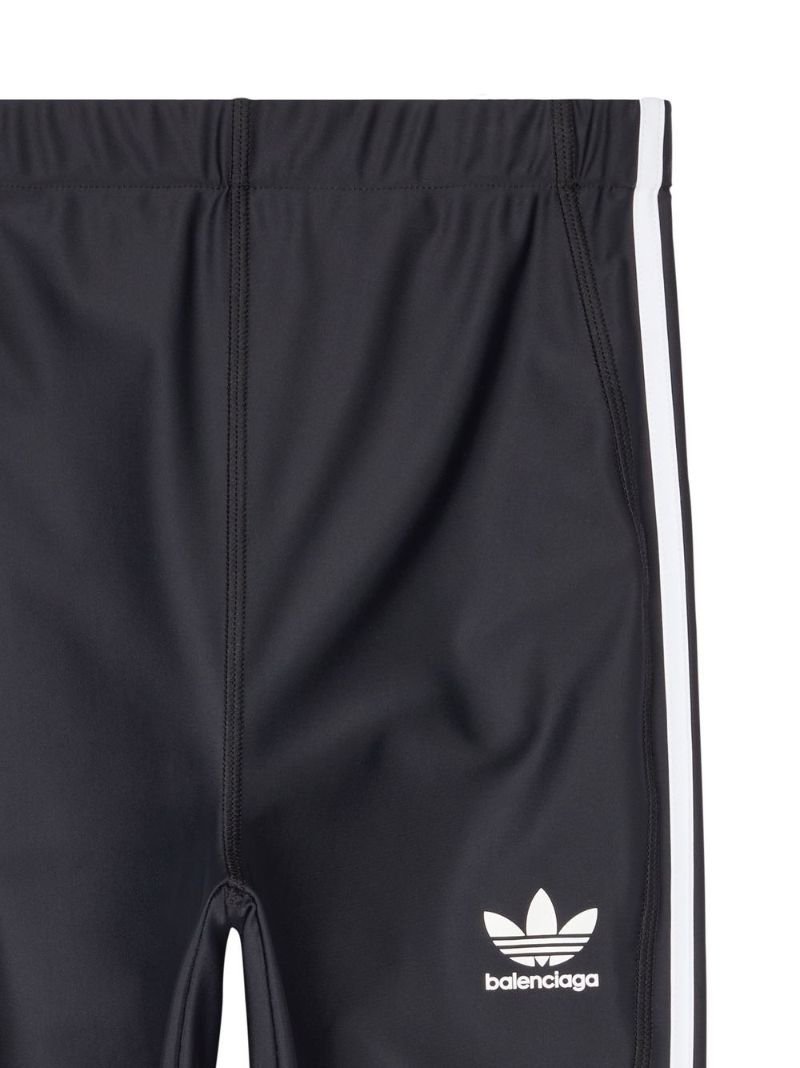 X Adidas Black Logo Embroidery Three-stripe Leggings