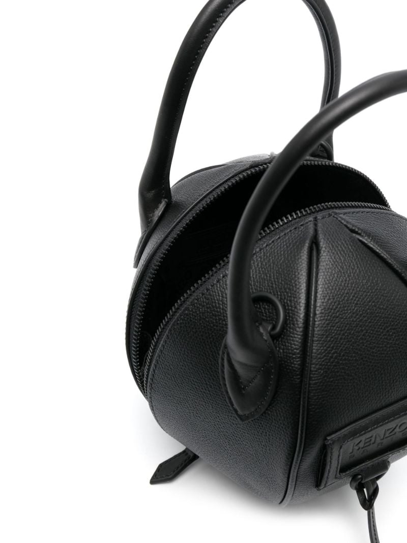 Black Beach Ball Leather Bag