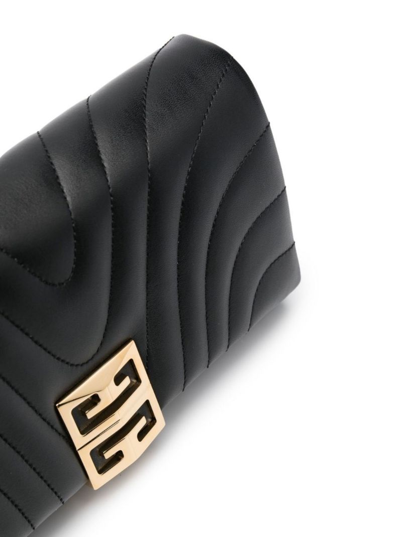 Black Quilted Leather Shoulder Bag