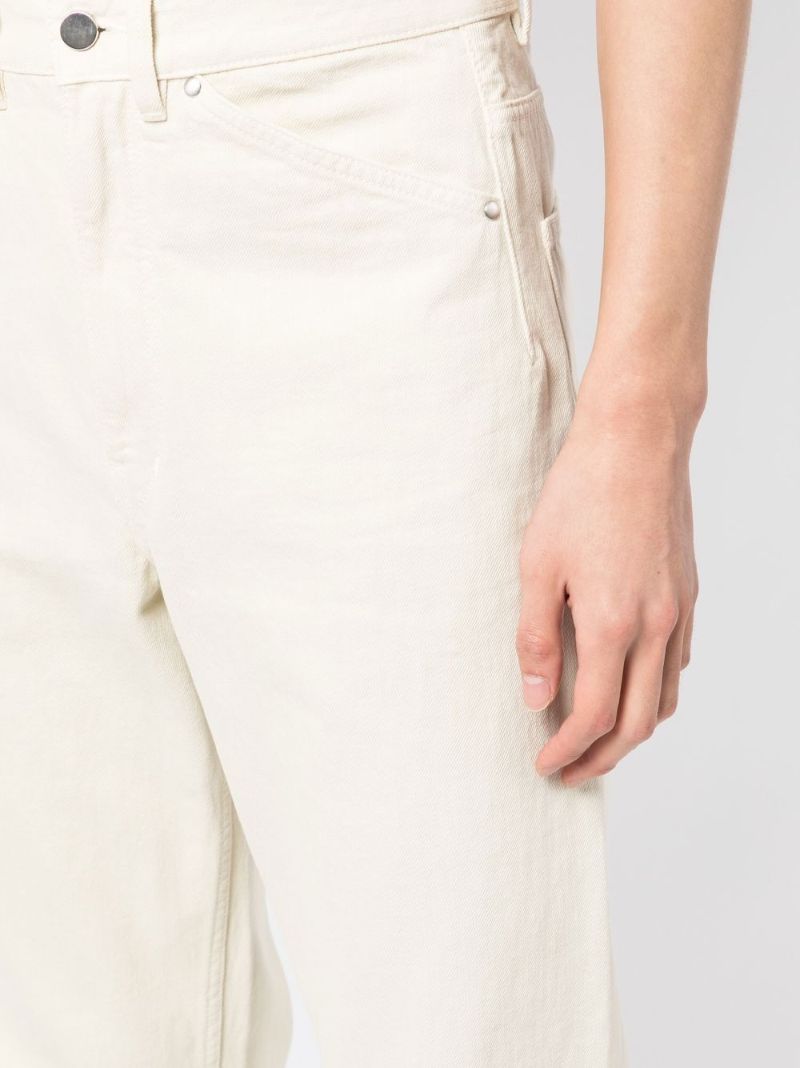 White Seamless Straight Leg Jeans