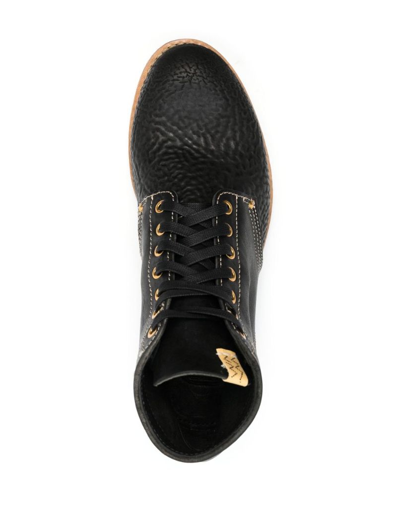 Black Brigadier Folk Leather Boots