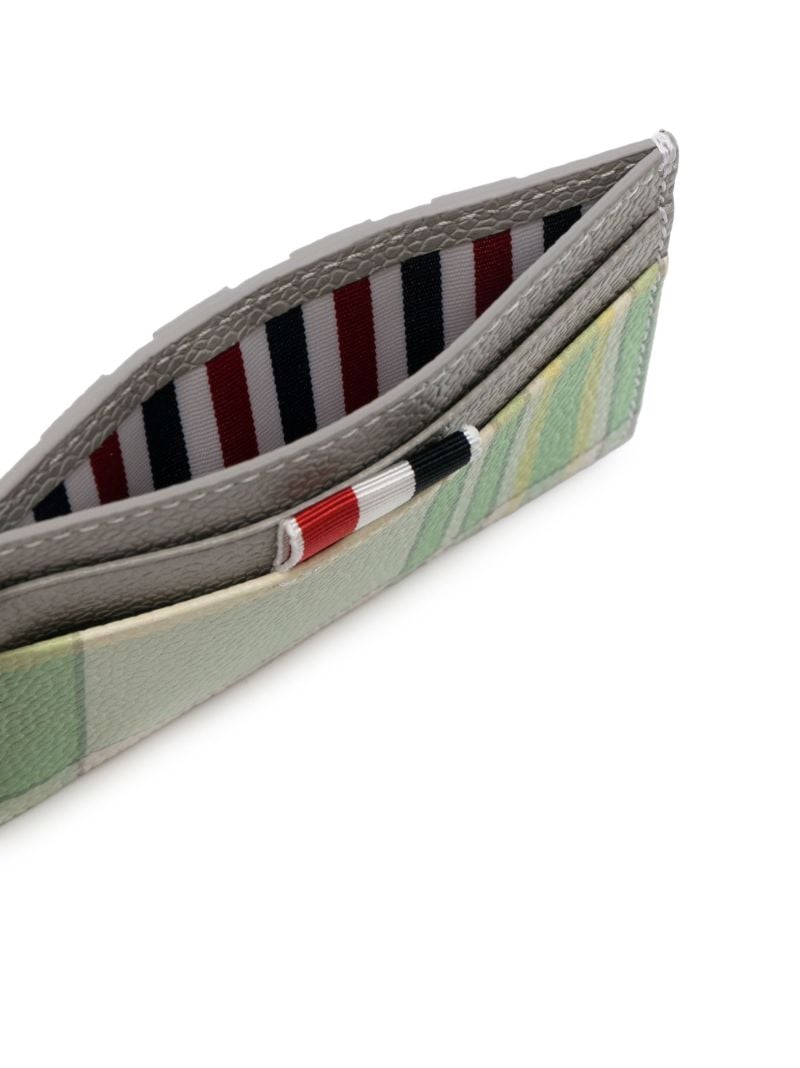 Green Tartan Leather Cardholder
