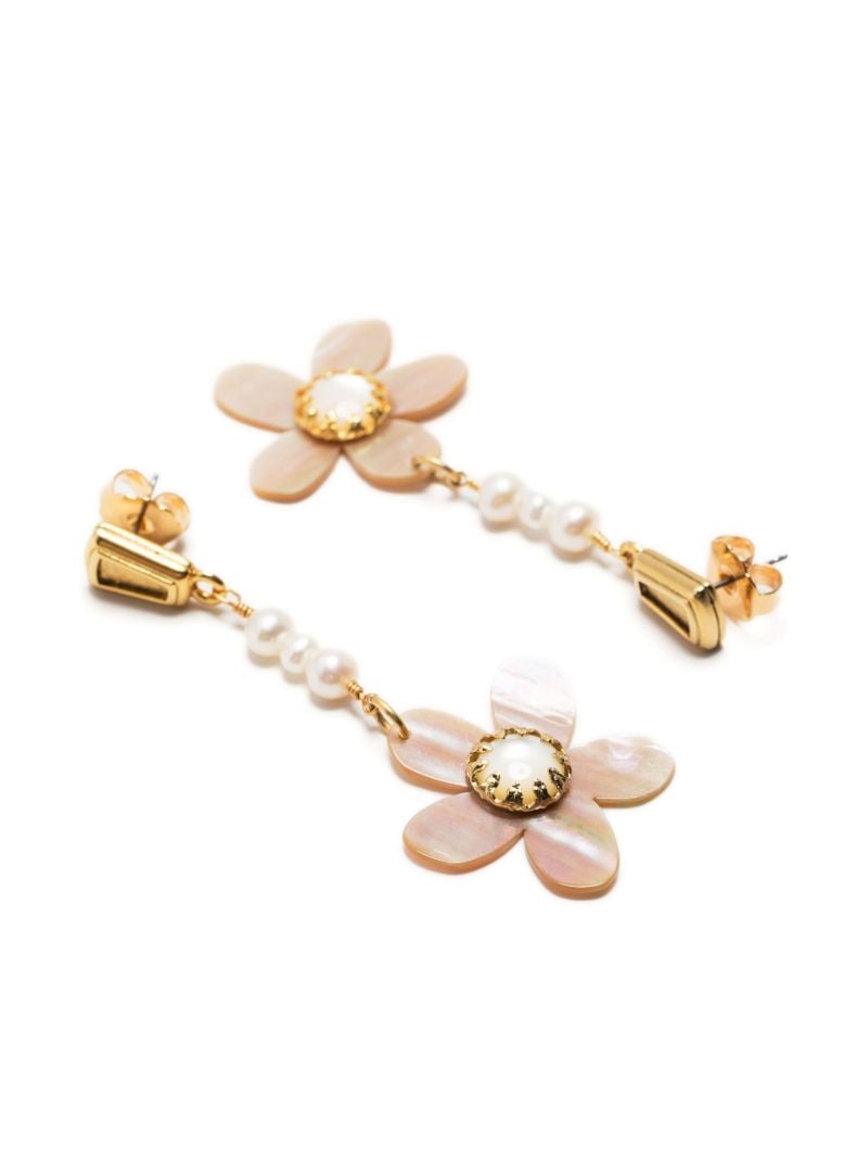 Gold-plated Magnolia Pearl Earrings