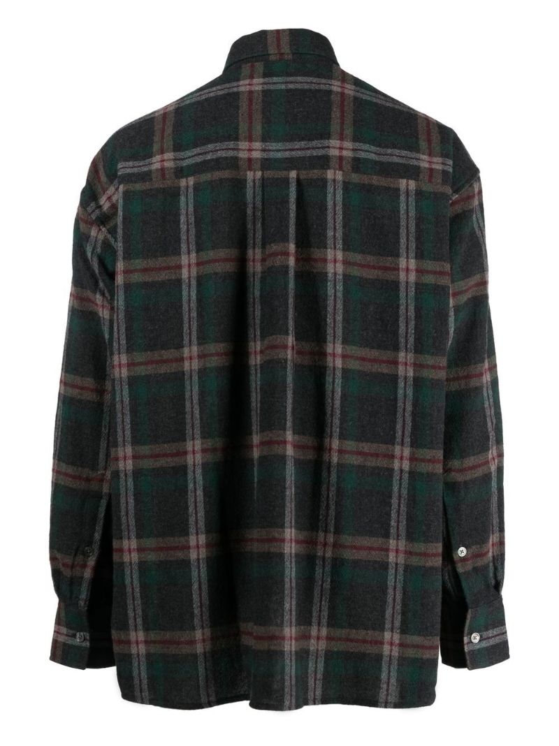 Green Borrowed Check Shirt