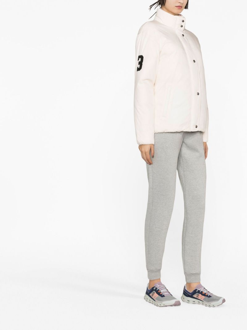 White Polo Pony Print Padded Jacket