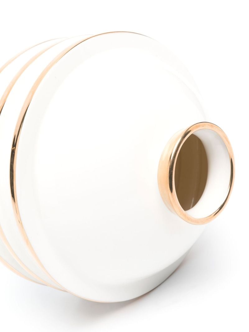 White Orbit Round Vase