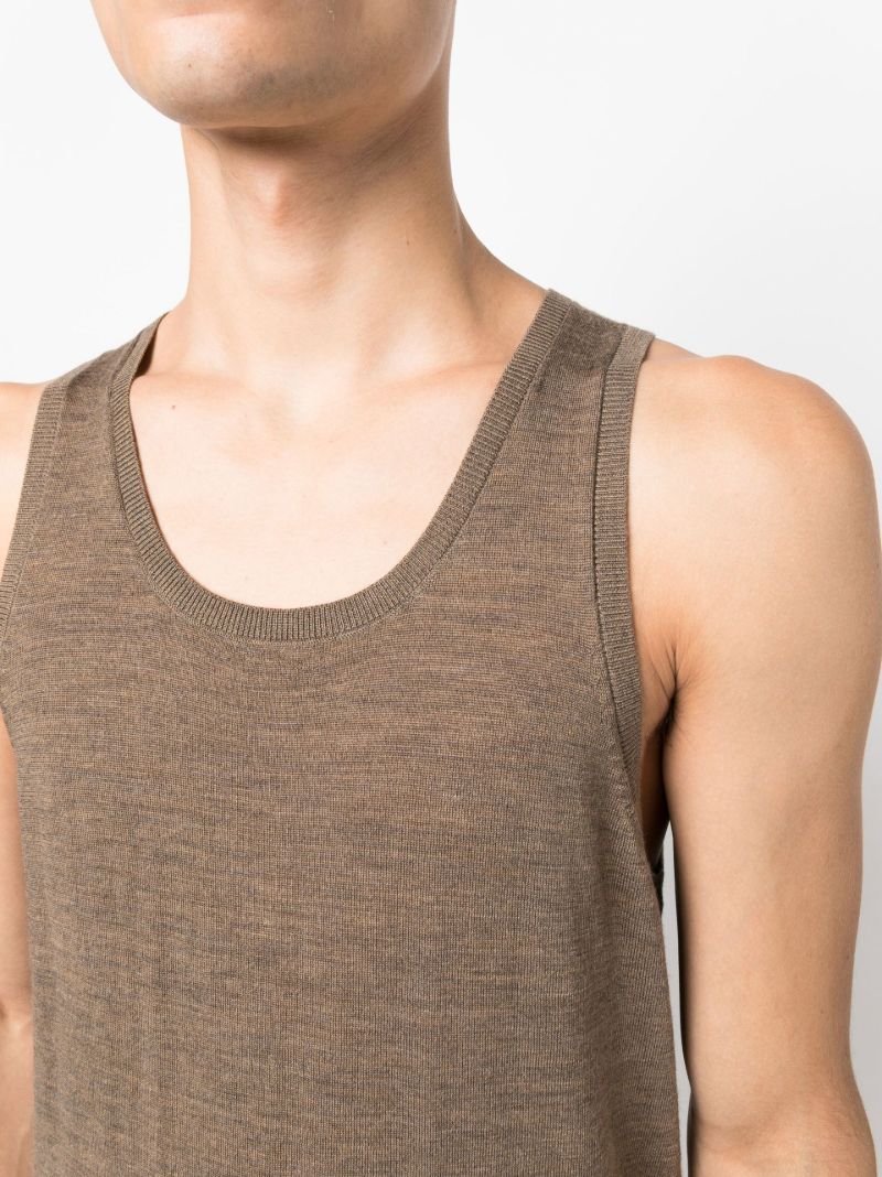 Beige Wool Tank Top