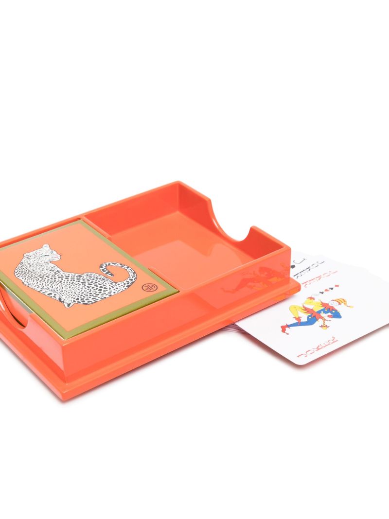 Multicoloured Leopard Lacquer Card Set