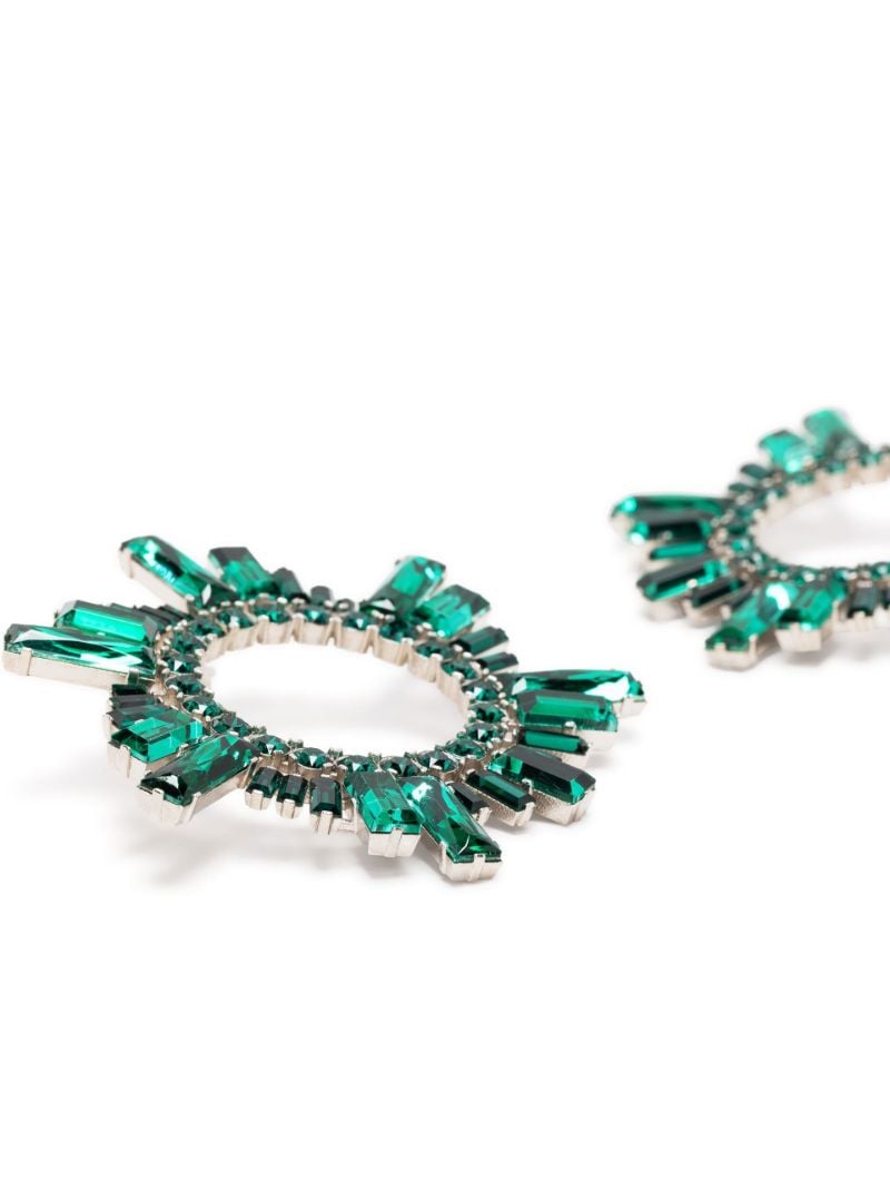 Green Begum Crystal-embellished Earrings