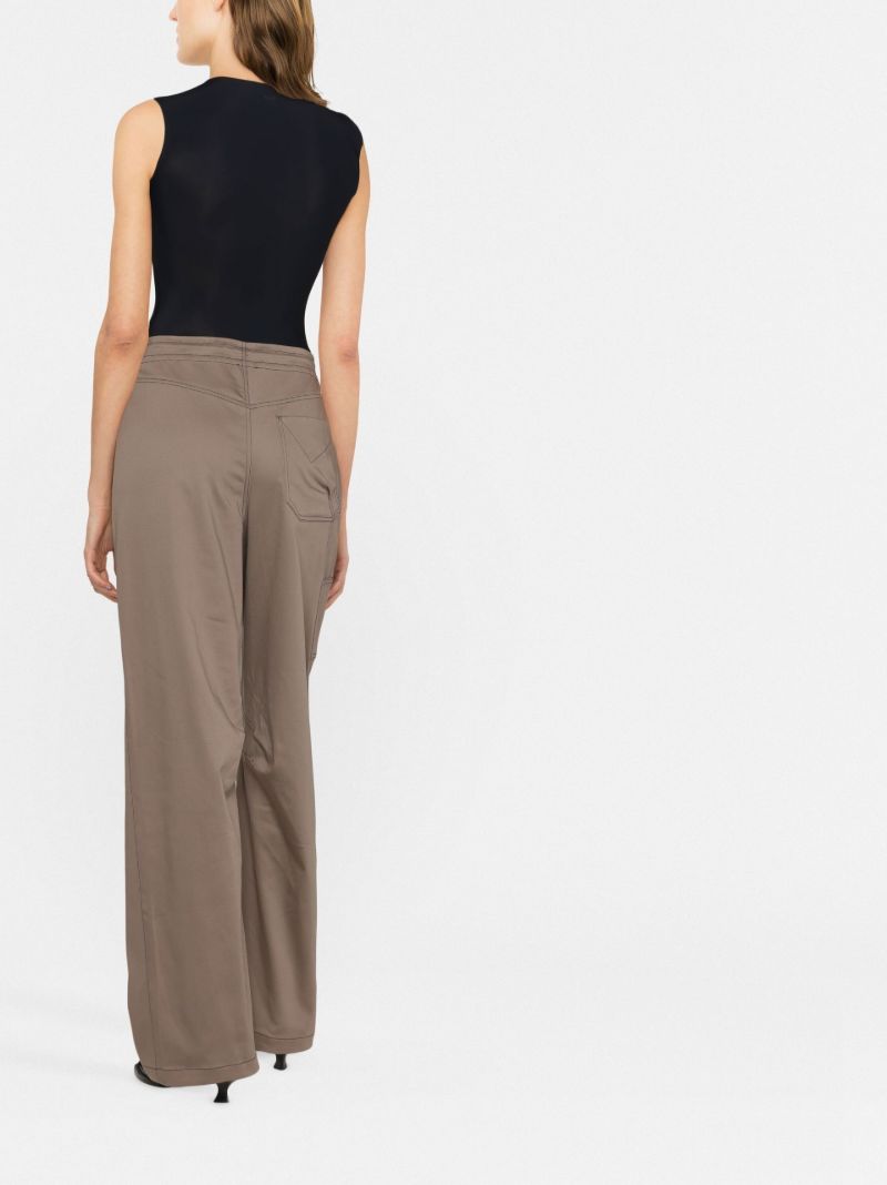 Neutral Cannon Wide-leg Trousers