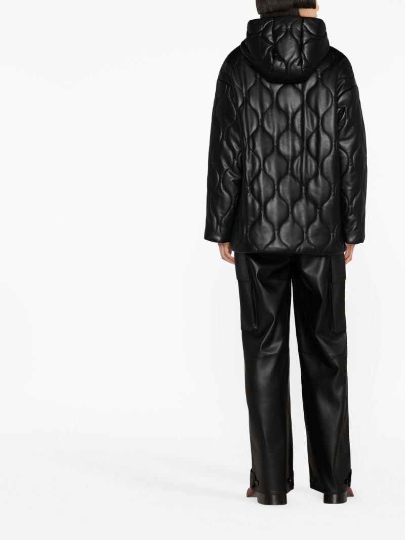 Black Everlee Quilted Faux Leather Jacket
