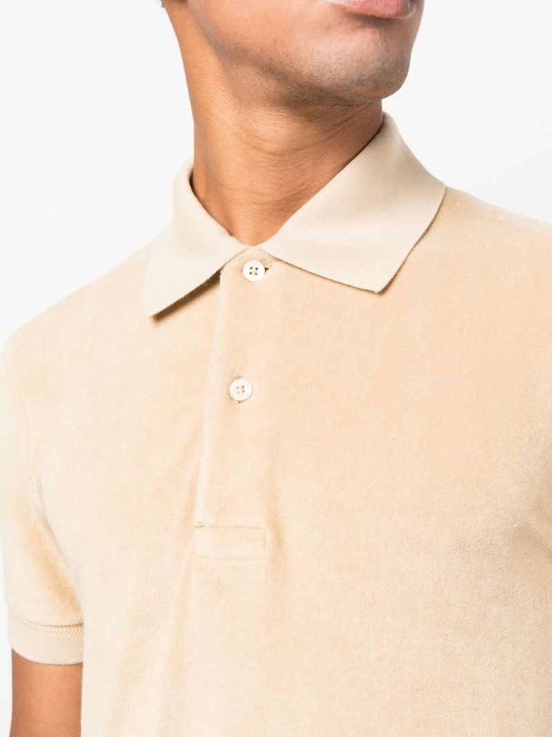 Neutral Towelling Cotton Polo Shirt