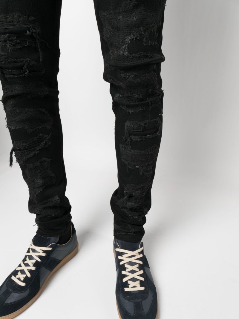 Black Distressed Skinny Jeans