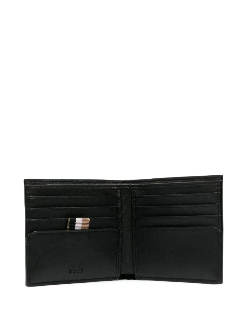 Black Zair Leather Bi-fold Wallet