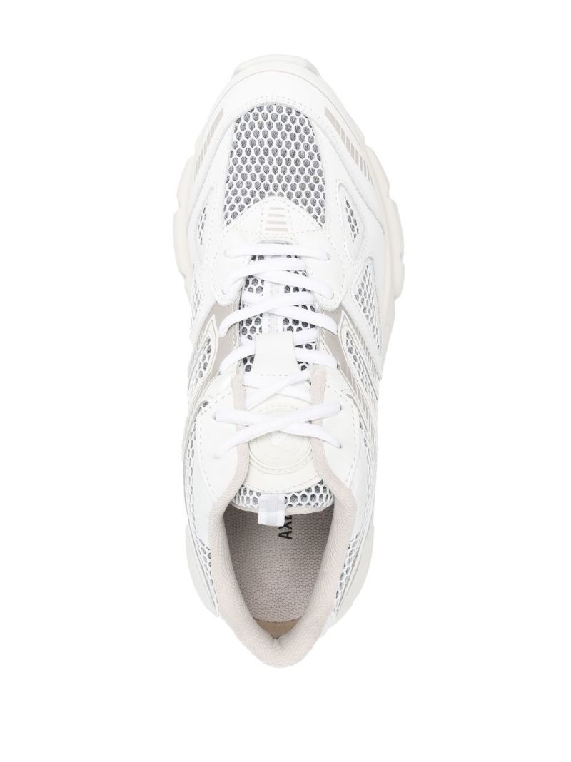 White Marathon Runner Leather Sneakers