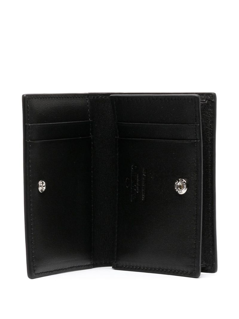Black Vlogo Leather Card Holder