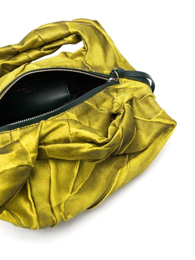 Yellow Small Jacquard Tote Bag
