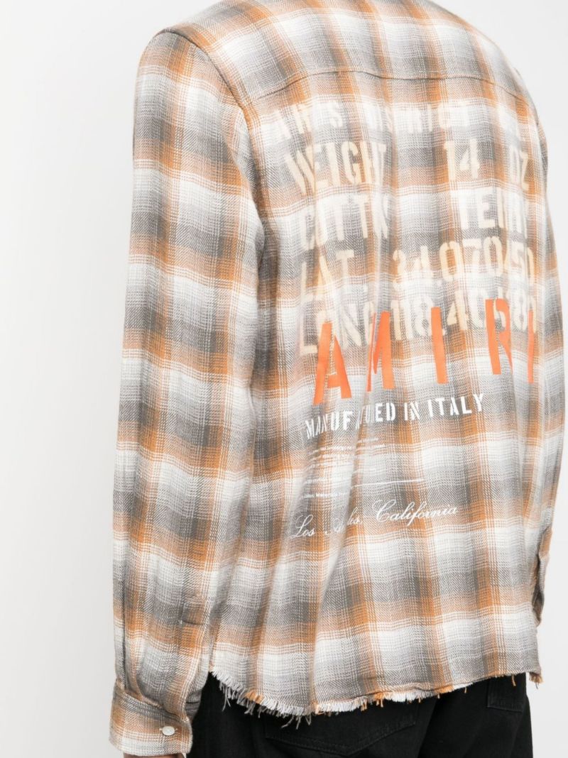 Orange Ma Vintage Stencil Plaid Shirt