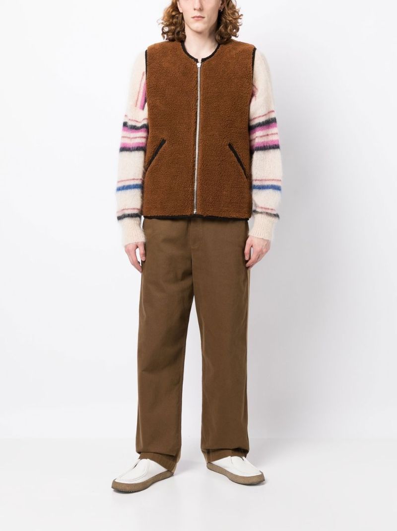 Brown Wyatt Fleece Reversible Gilet
