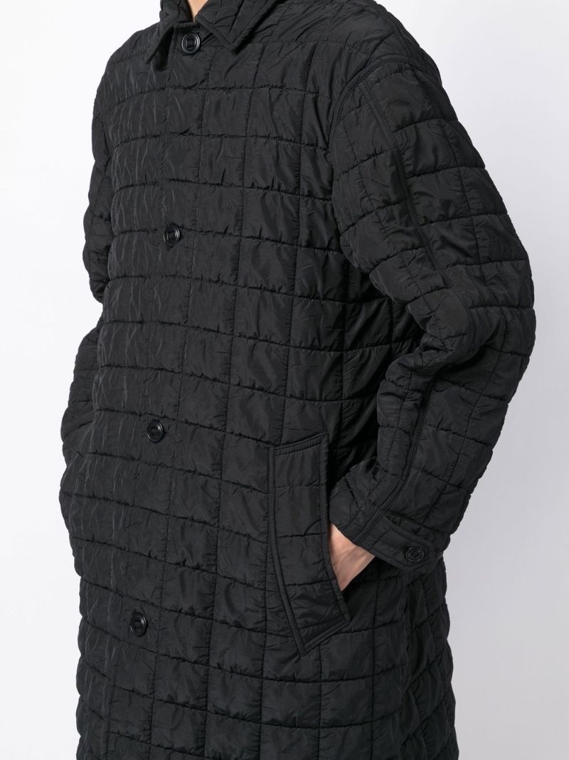 Black Military Quilted Coat