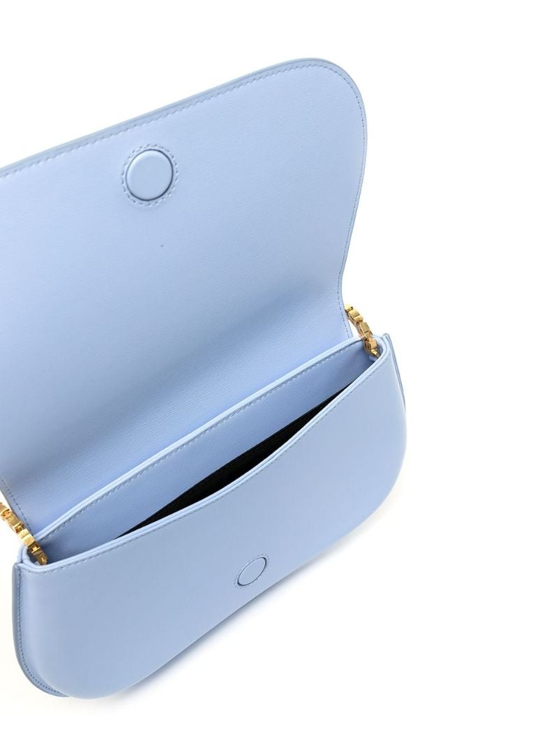 Blue Crest Leather Shoulder Bag