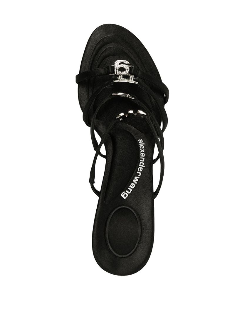 Black Nala 105 Crystal Embellished Sandals