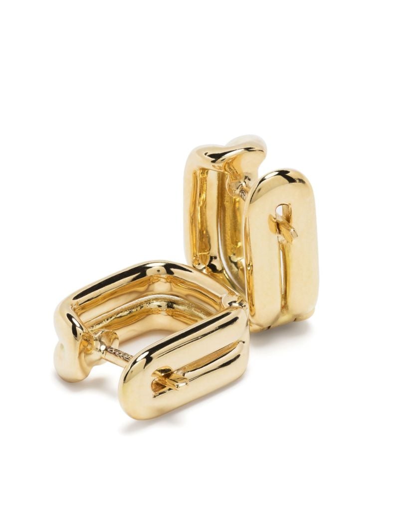 18k Yellow Gold Doubled Small Hoop Earrings