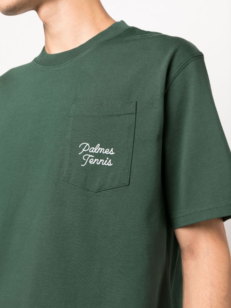 Green Western Logo Print T-shirt