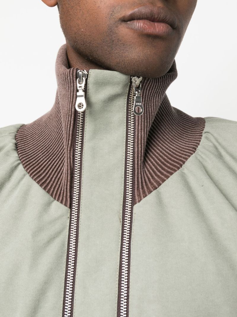 Green Zip Fastening Jacket