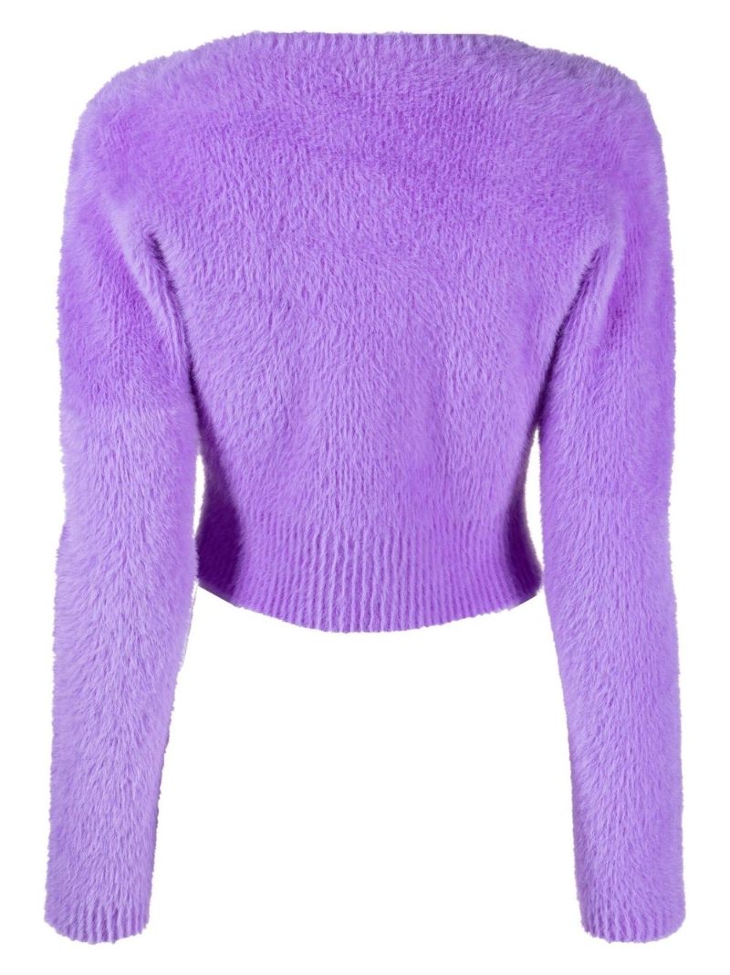 Purple La Maille Neve Logo Cardigan