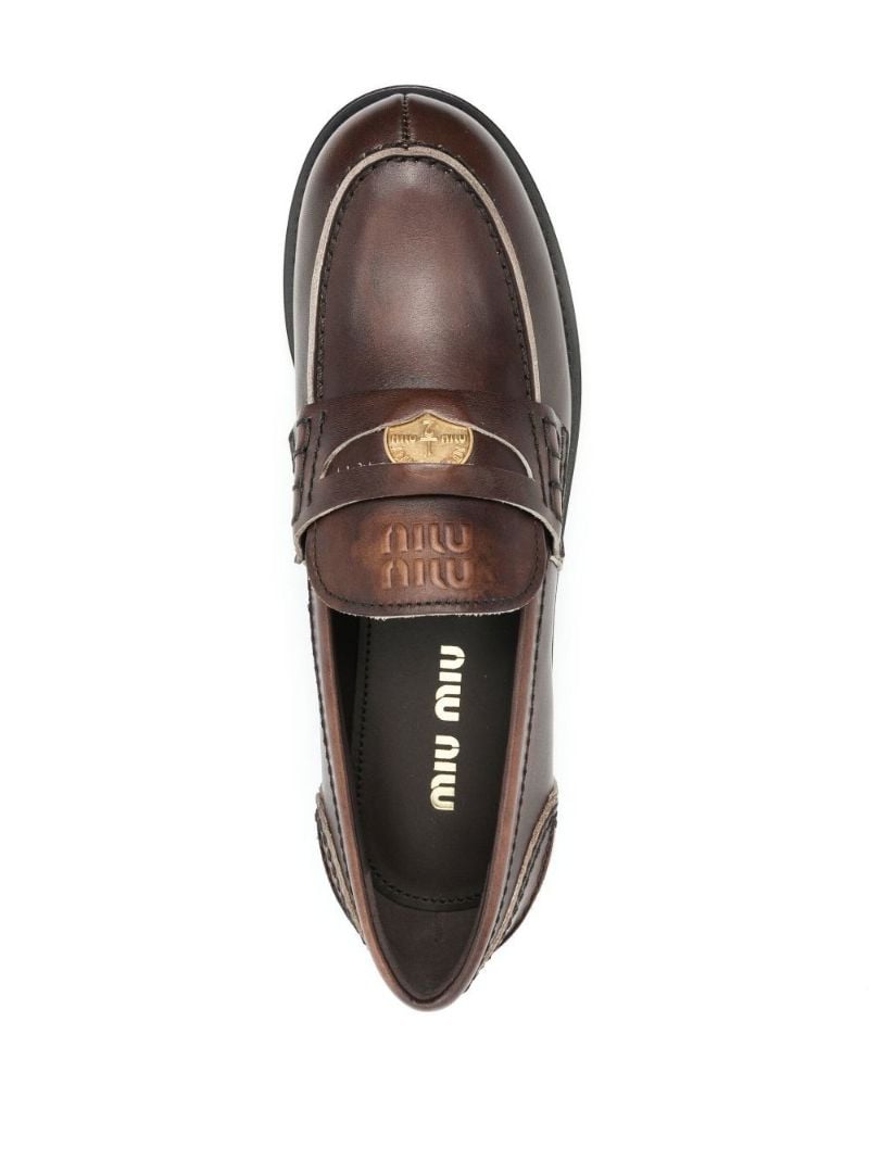 Brown Leather Penny Loafers
