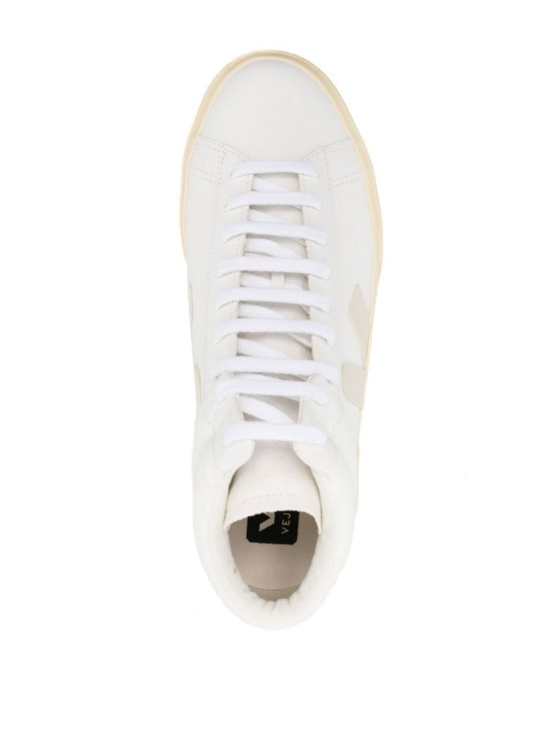 White Minotaur Leather High-top Sneakers