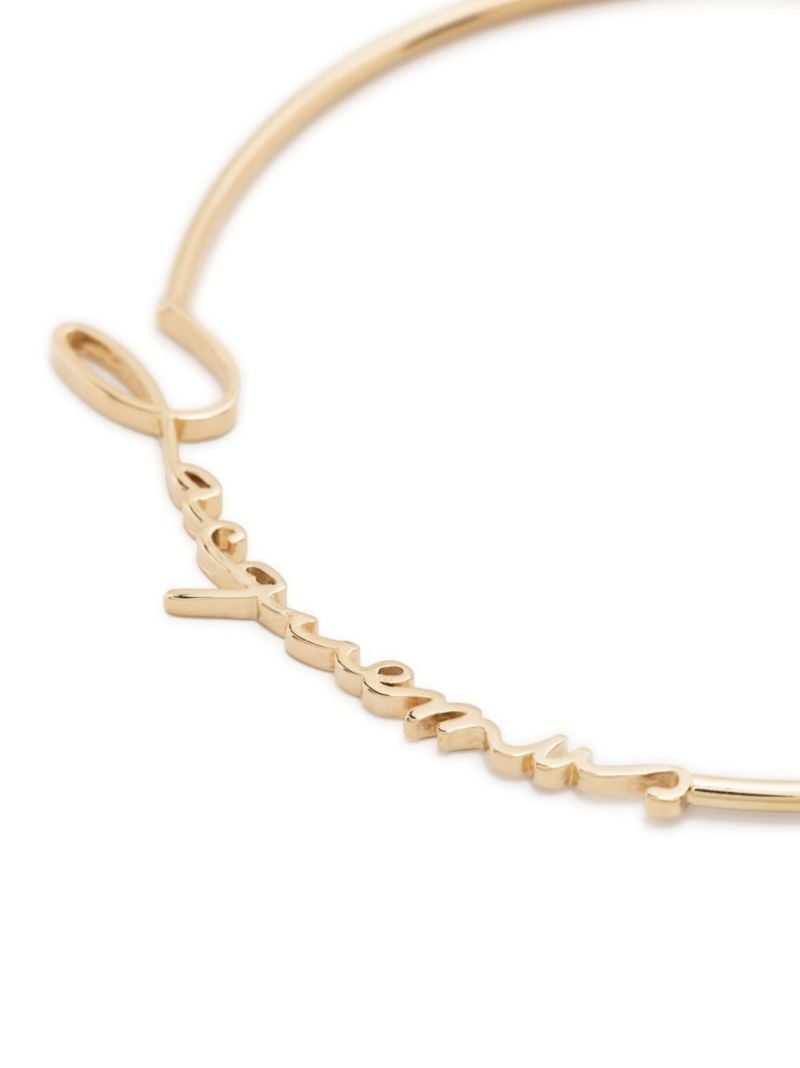 Gold-tone Logo Hoop Earrings