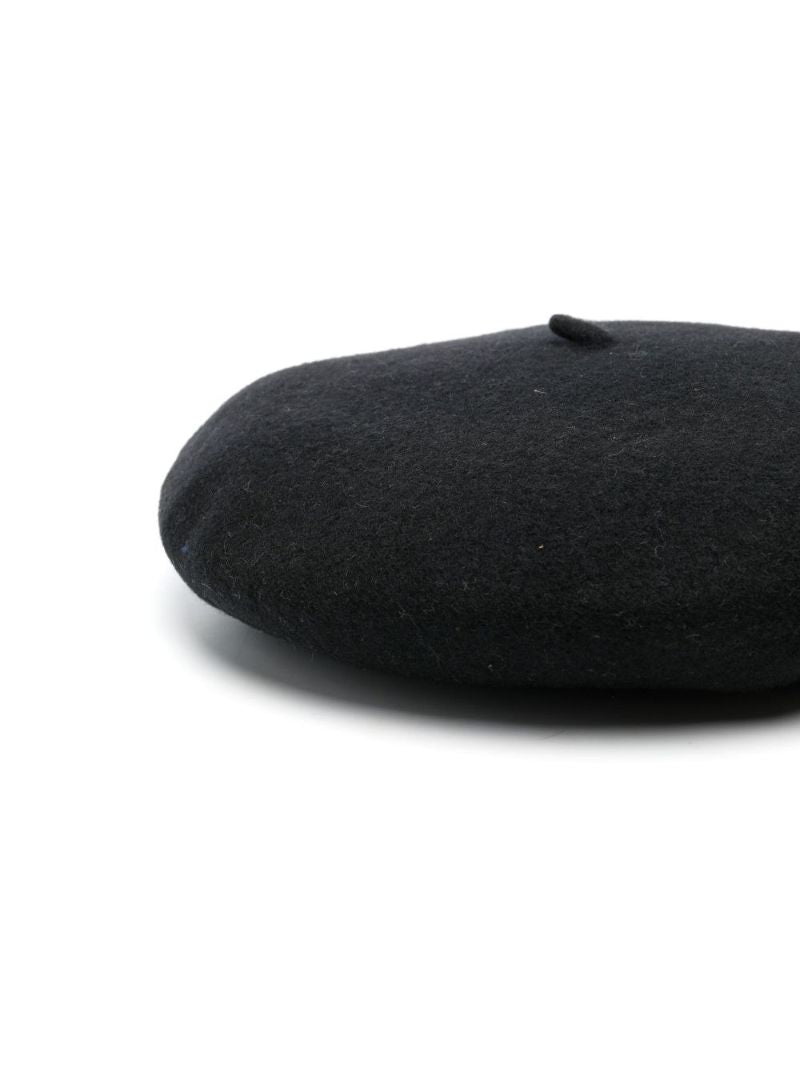 Black Double G Plaque Beret